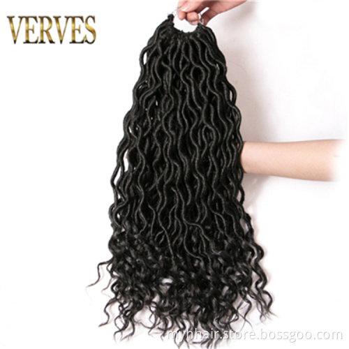 Curly Crochet braid Hair Extensions 18 inch 24 strands/pack Ombre Braiding Hair Synthetic Afro brown Black Locs
